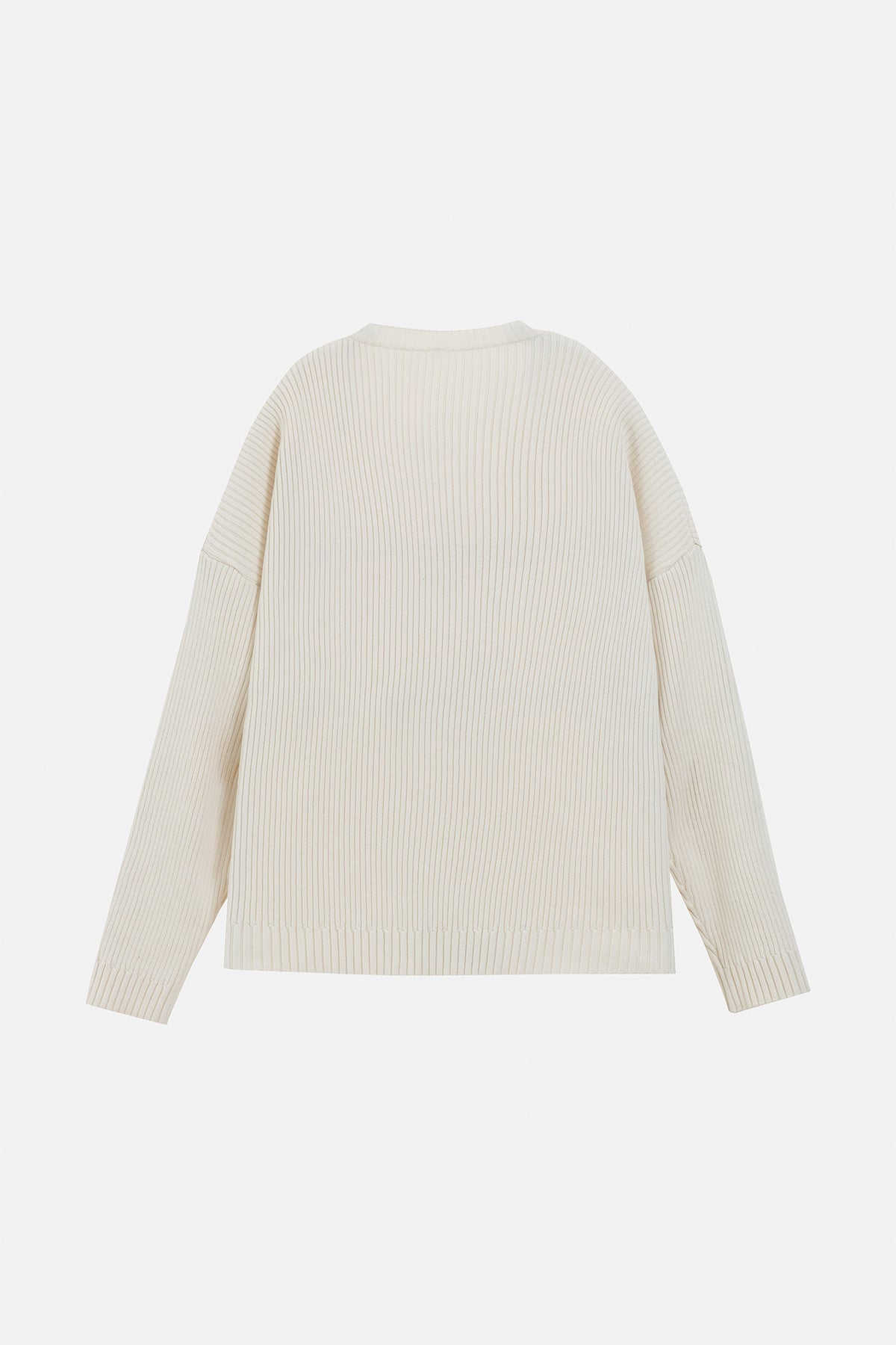 Fuzzy Heart Sweater ivory