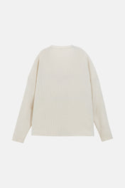 Fuzzy Heart Sweater ivory