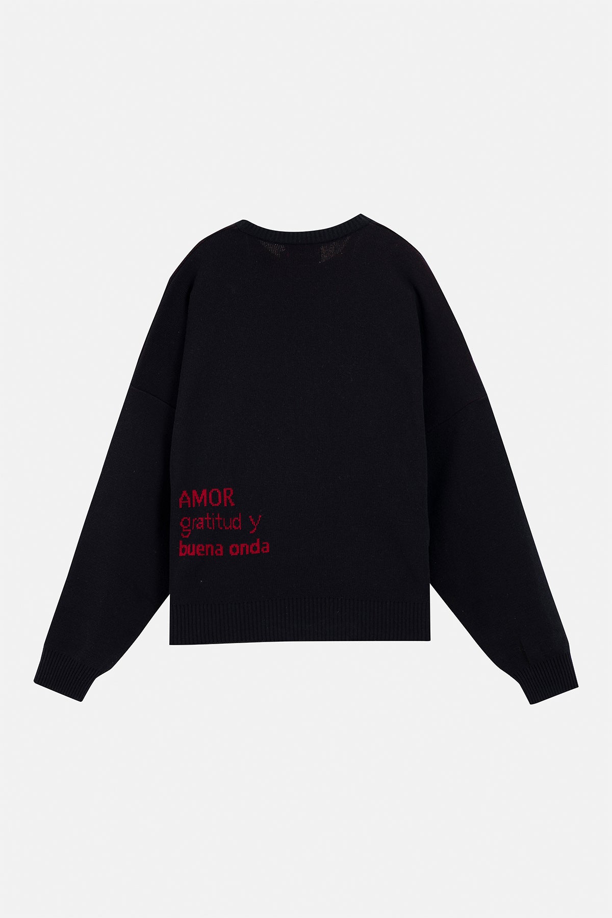 MONOGRAM SWEATER BLACK AND RED