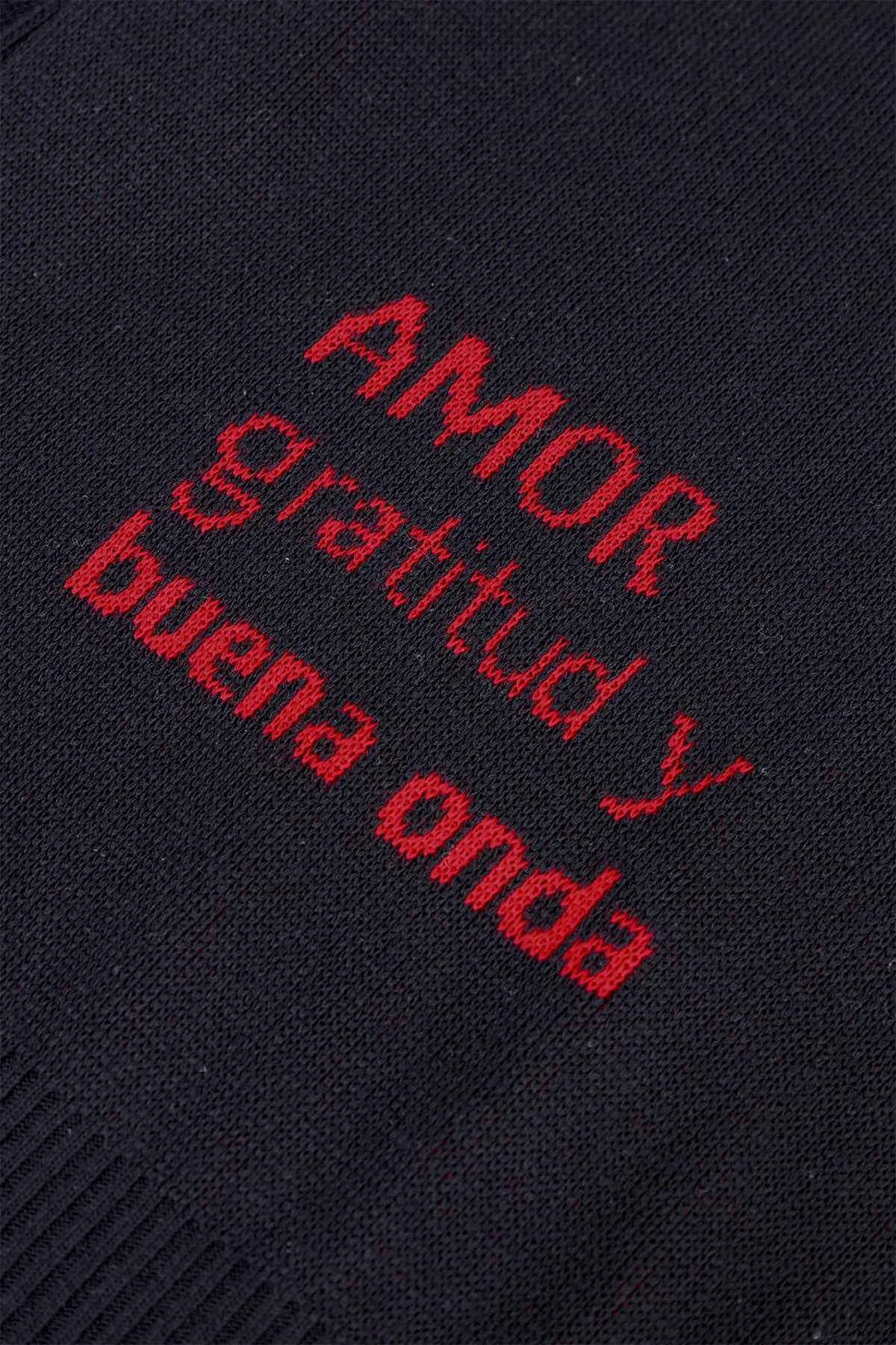 MONOGRAM SWEATER BLACK AND RED