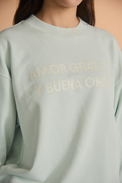 SIGNATURE LOGO CREWNECK  BABY BLUE