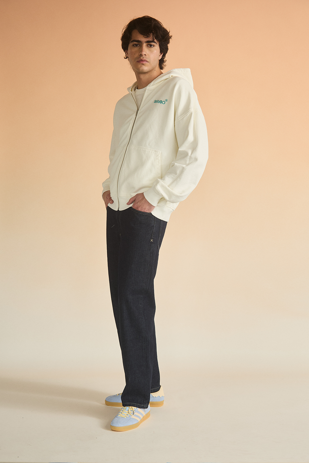 ZIP-UP HOODIE IVORY