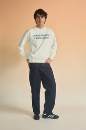 SIGNATURE LOGO CREWNECK  IVORY