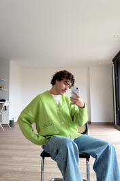 SIGNATURE CARDIGAN GREEN APPLE