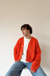 SIGNATURE CARDIGAN ORANGE