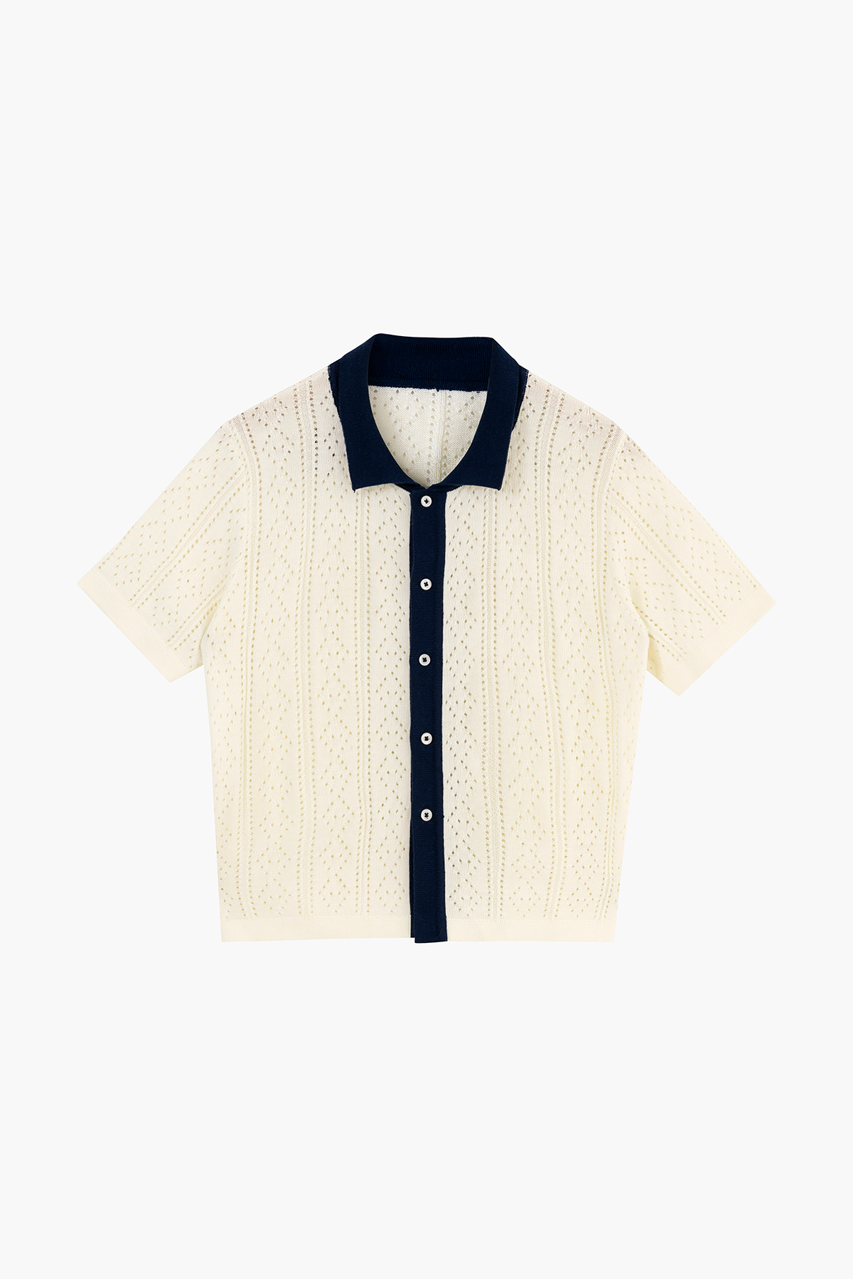 WOVEN CONTRAST BUTTON-DOWN
