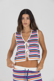 TROPICAL STRIPE TOP