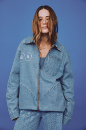 ZIP UP DENIM JACKET