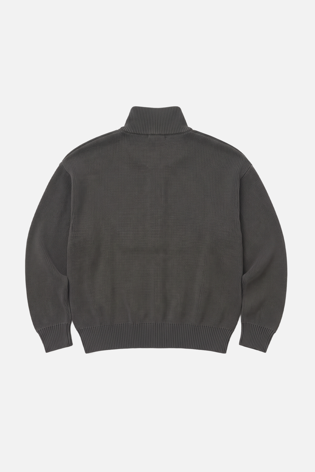 Funnel Neck Zip-Up Grey