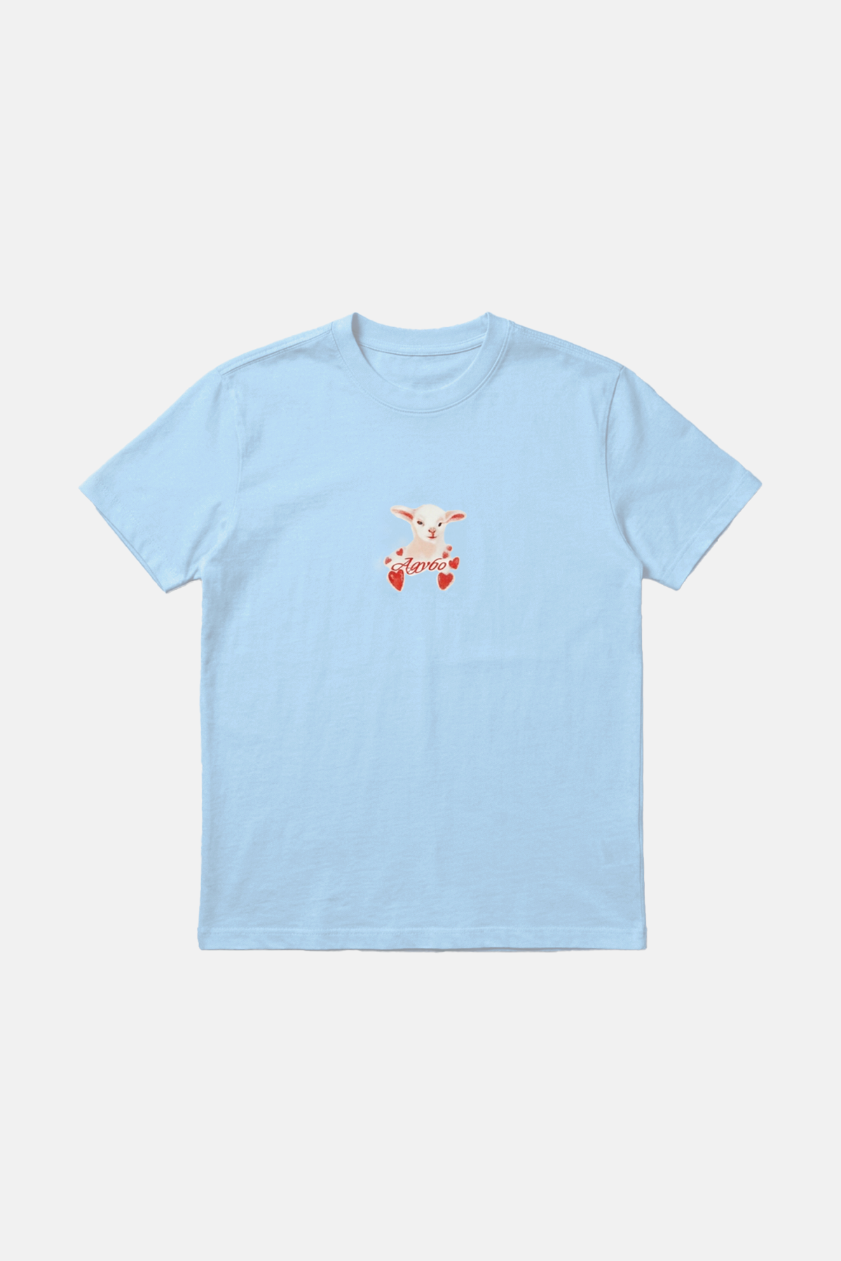 FLUFFY T SHIRT BABY BLUE