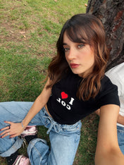 I <3 COL BABY TEE BLACK