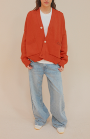 SIGNATURE CARDIGAN ORANGE