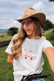 FLUFFY T SHIRT WHITE