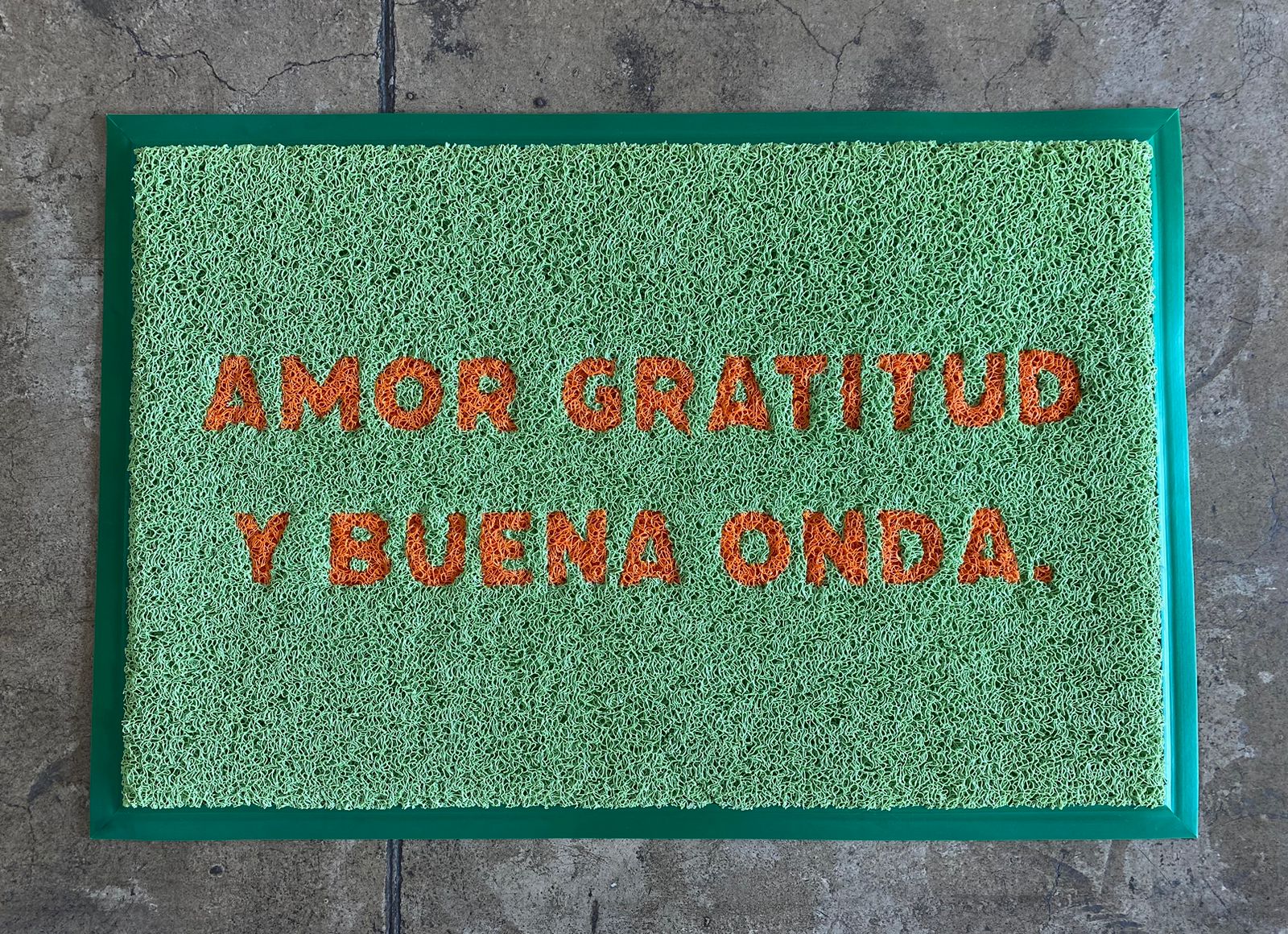 AGYBO WELCOME RUG GREEN