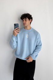 MONOGRAM SWEATER SKY BLUE