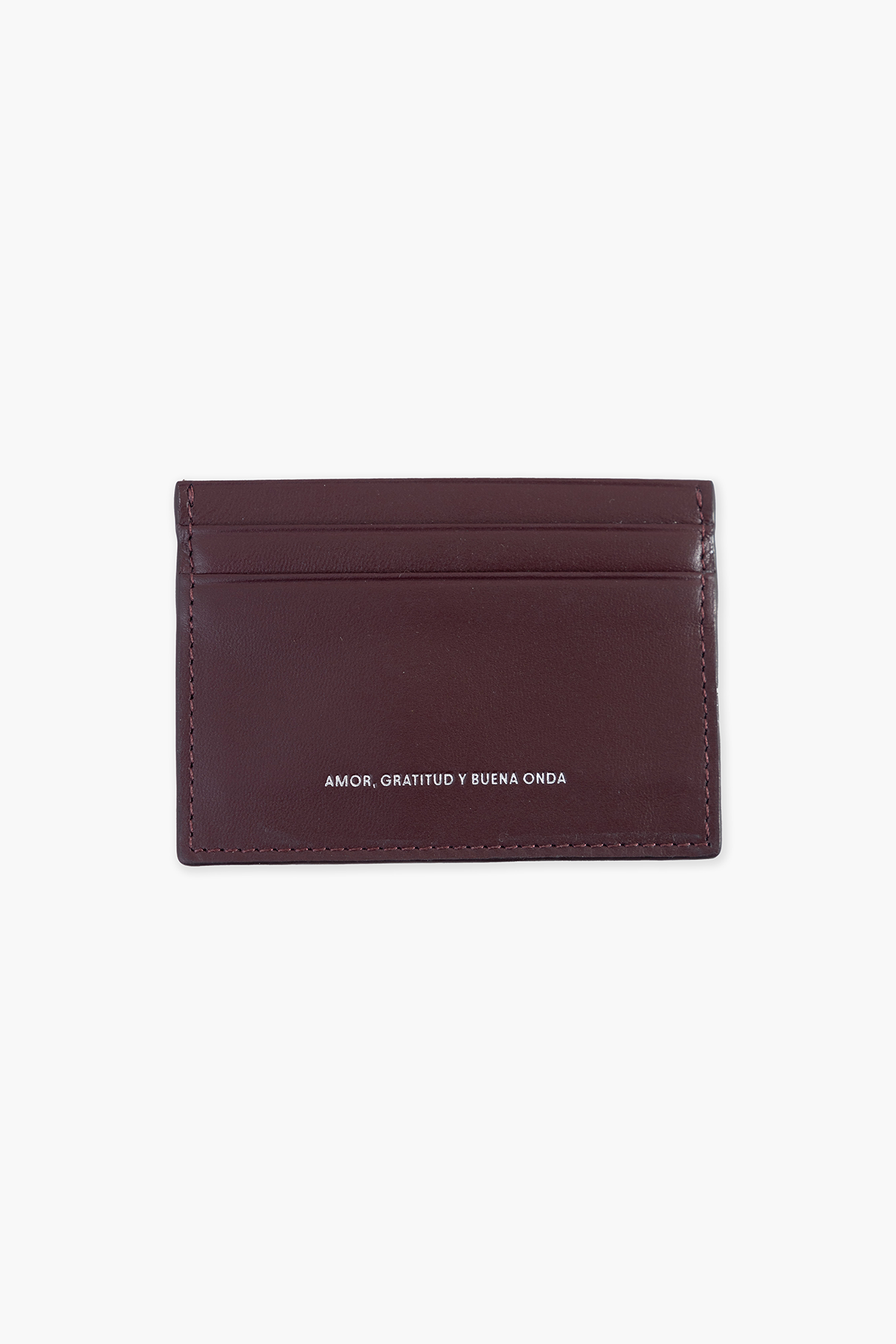 LEATHER CARDHOLDER BURGUNDY