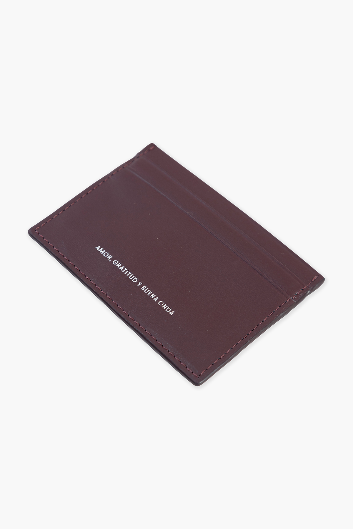 LEATHER CARDHOLDER BURGUNDY