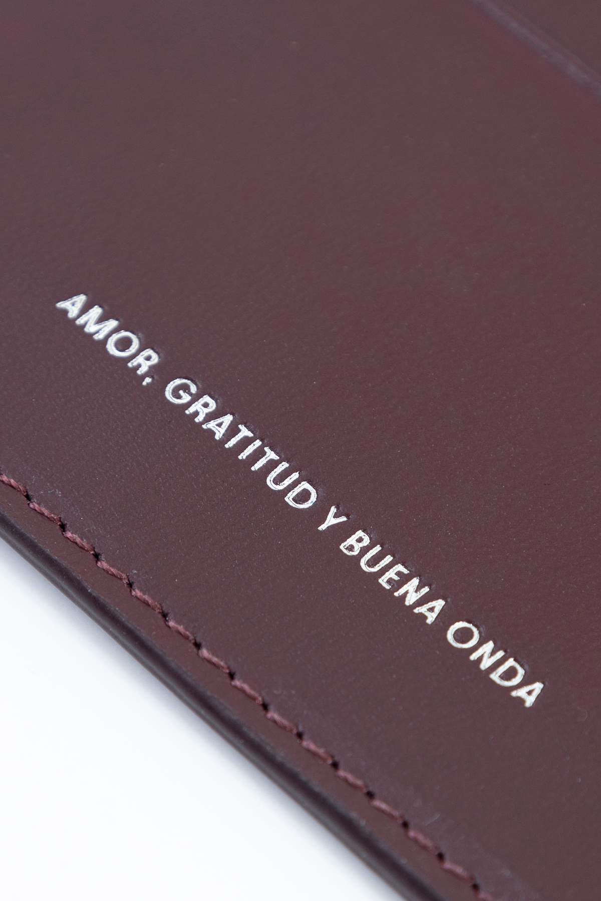 LEATHER CARDHOLDER BURGUNDY