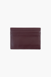 LEATHER CARDHOLDER BURGUNDY