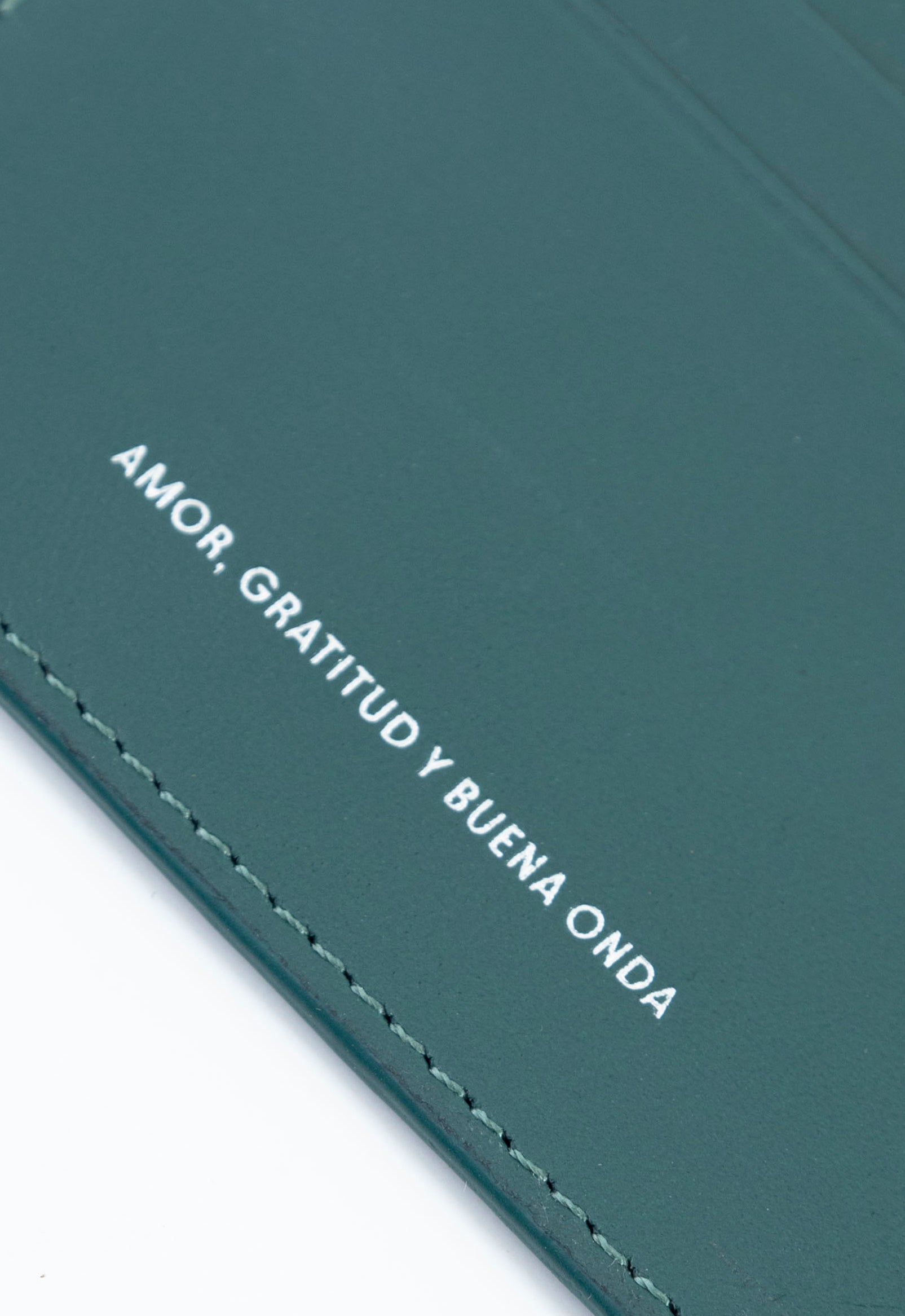 LEATHER CARDHOLDER TEAL