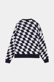 HOT LAP SWEATER NAVY & WHITE