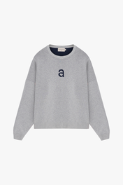 MONOGRAM SWEATER HEATHER GREY