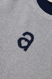 MONOGRAM SWEATER HEATHER GREY