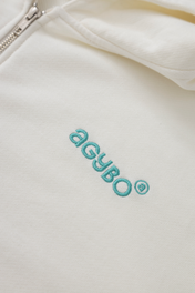 ZIP-UP HOODIE IVORY