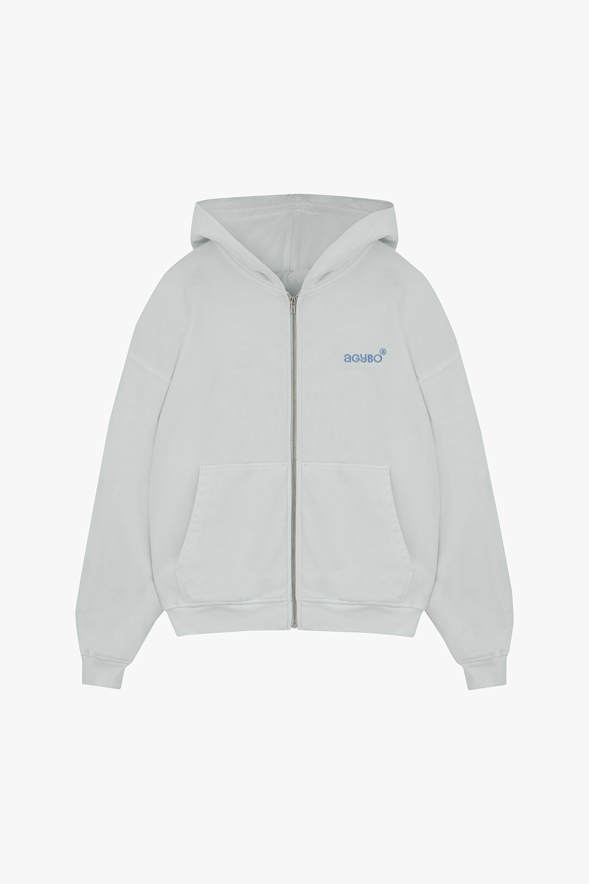 ZIP-UP HOODIE BABY BLUE