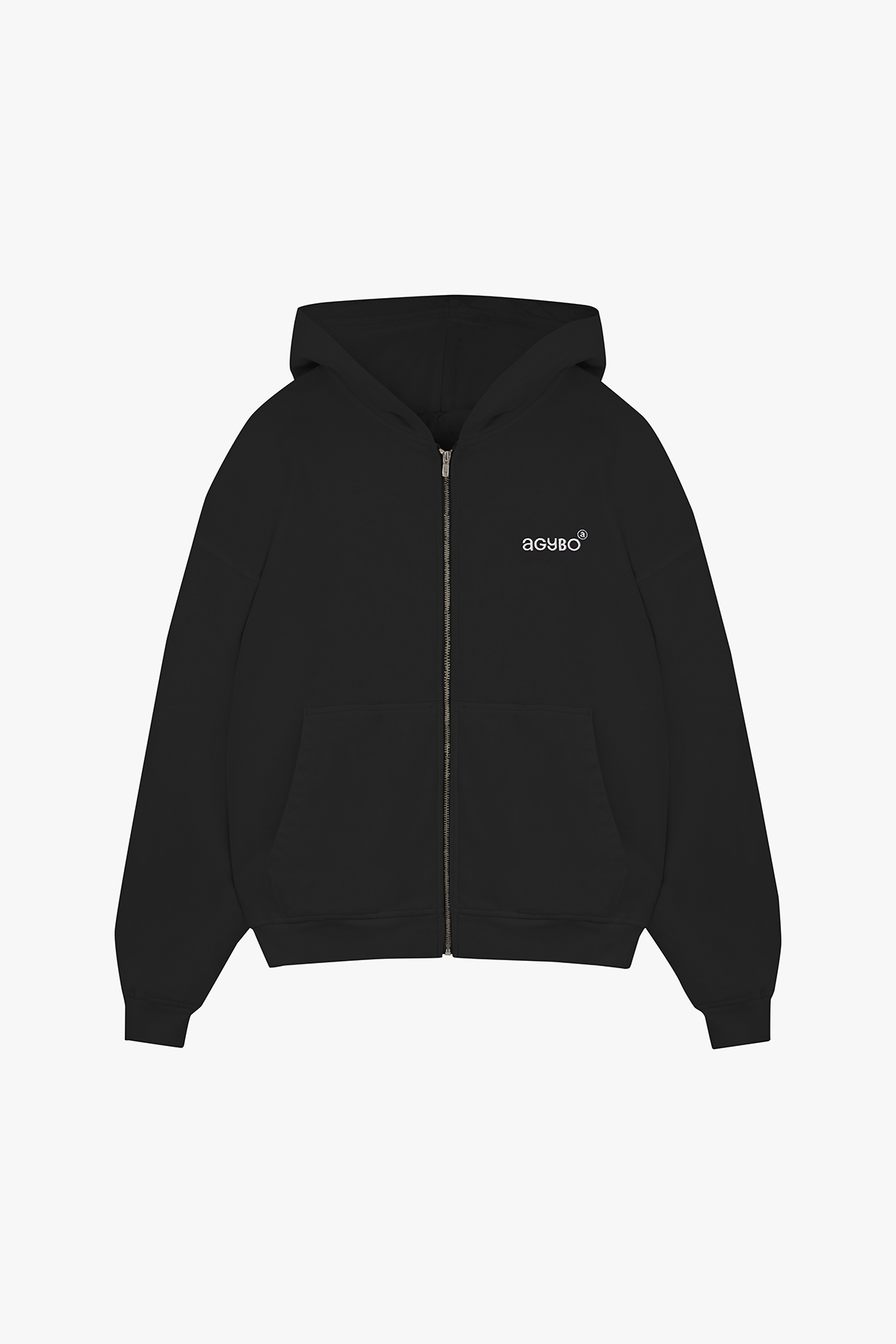 ZIP-UP HOODIE BLACK