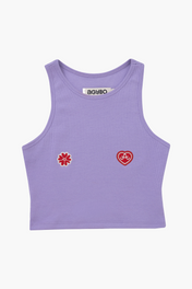 FLOWER TANK TOP LILAC