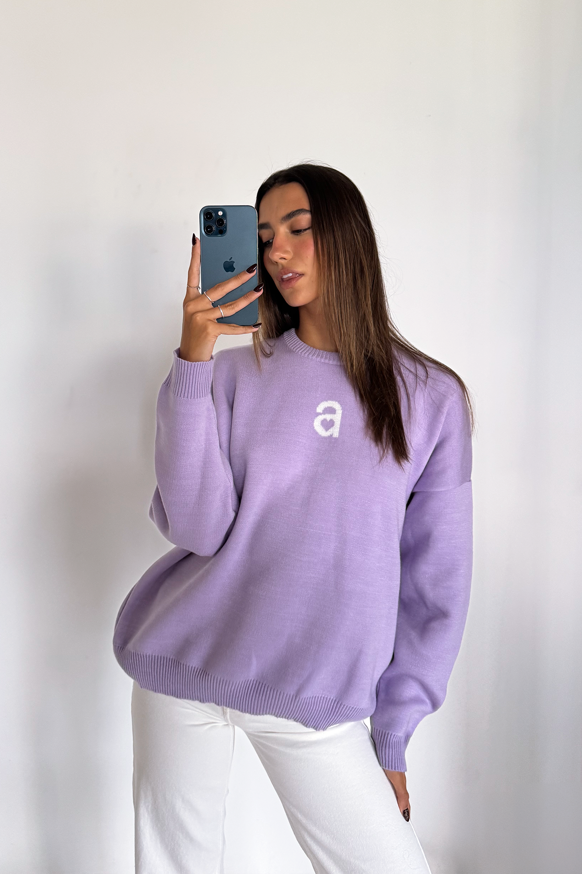 MONOGRAM SWEATER LILAC