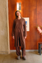 Travel Maxi Cardigan Brown