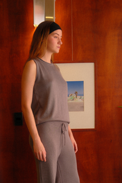 Travel Knit Tank Grey