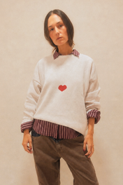 Heart Sweater White