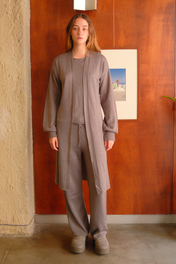 Travel Maxi Cardigan Grey