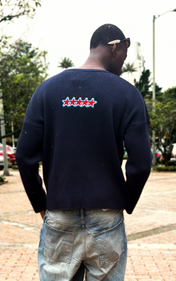 Starry Rib Sweater Navy